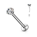 Labret kristal IL04 (rond)  Push in